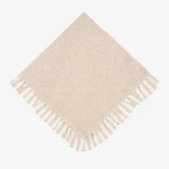 Funda de cojín de algodón volante beige Timoti 45x45cm^Casa Viva New