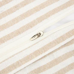 Funda de cojín de algodón volante rayas beige Timoti 45x45cm^Casa Viva Sale