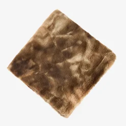 Funda de cojín de franela marrón Yakutia 45x45cm^Casa Viva