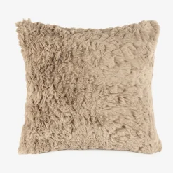 Funda de cojín de pelo beige 45x45cm^Casa Viva Discount