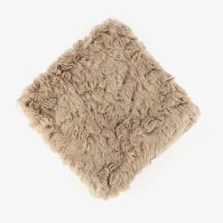 Funda de cojín de pelo beige 45x45cm^Casa Viva Discount