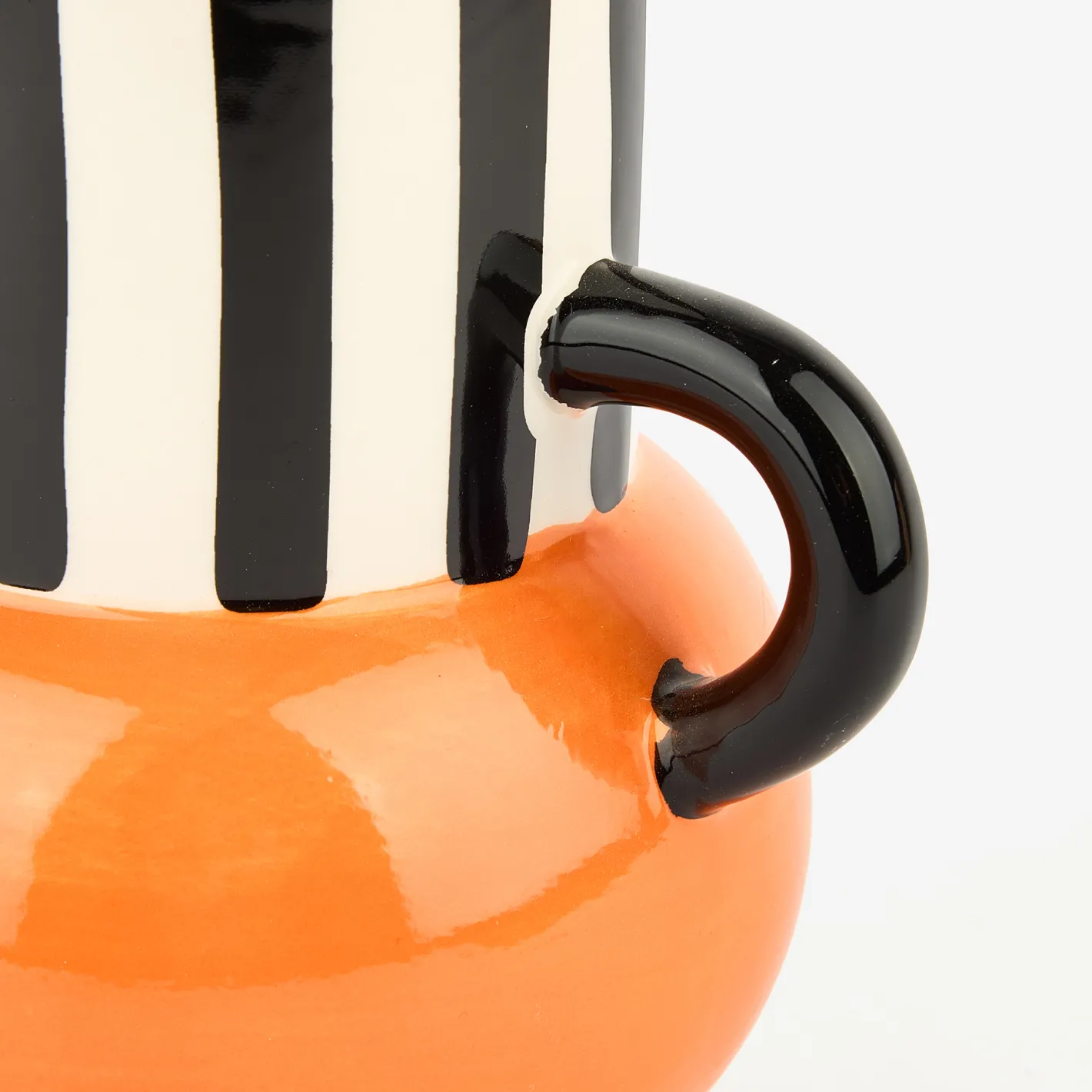 Jarrón de cerámica rayas Gadiel 18cm^Casa Viva Discount