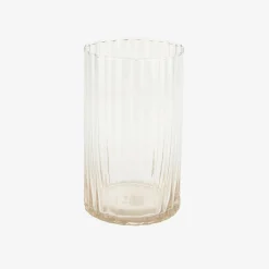 Jarrón de cristal transparente Brais Ø13x22cm^Casa Viva Discount