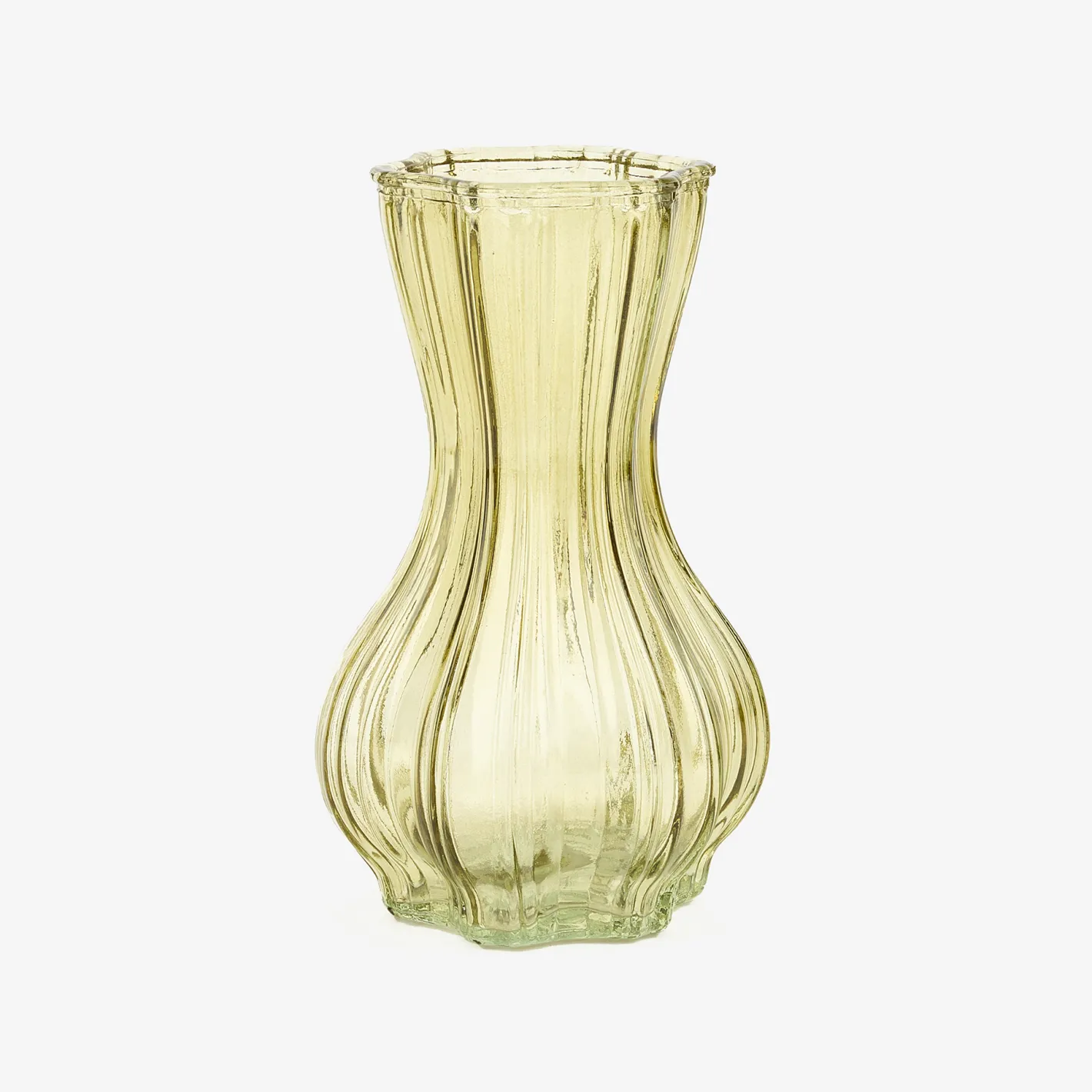 Jarrón de cristal verde Dalmar Ø13x20cm^Casa Viva Discount