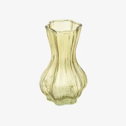Jarrón de cristal verde Dalmar Ø13x20cm^Casa Viva Discount