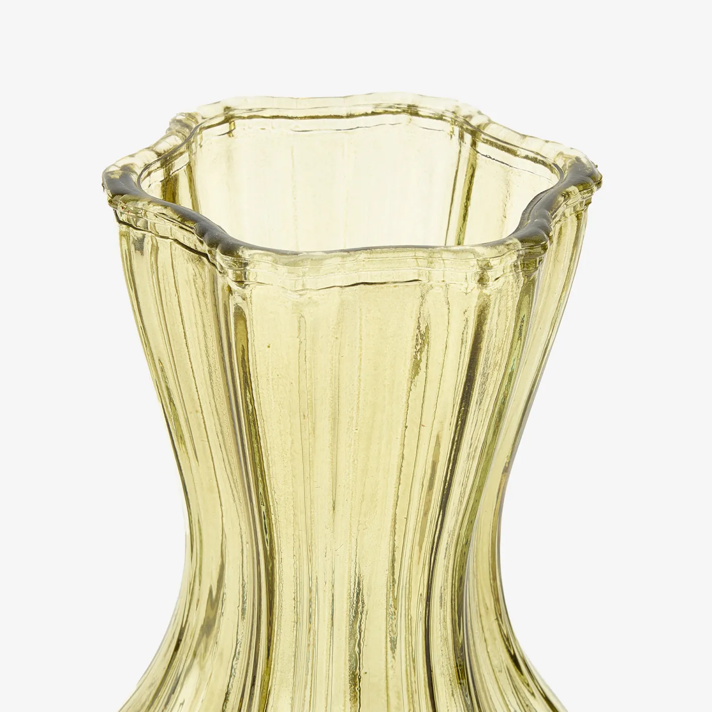 Jarrón de cristal verde Dalmar Ø13x20cm^Casa Viva Discount