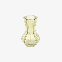 Jarrón de cristal verde Dalmar Ø9x15cm^Casa Viva Outlet