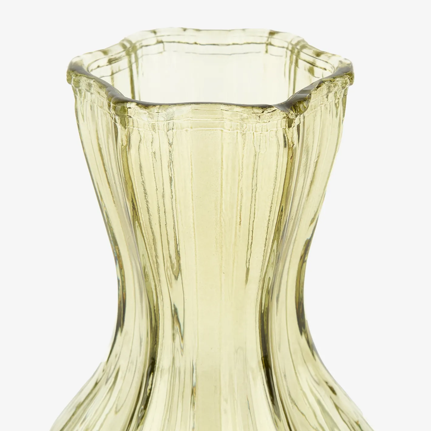 Jarrón de cristal verde Dalmar Ø9x15cm^Casa Viva Outlet