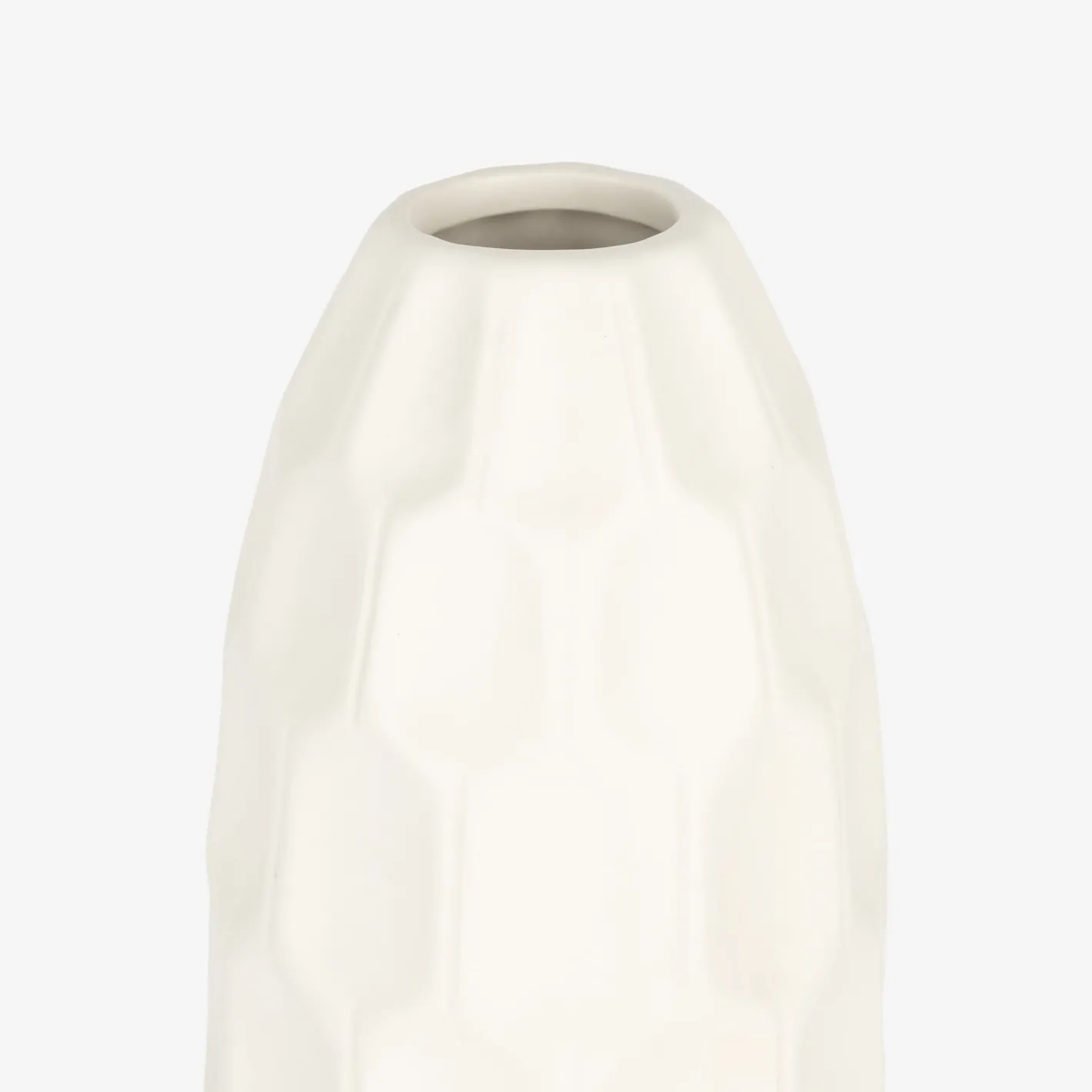 Jarrón de gres blanco Simón Ø9x31cm^Casa Viva Online