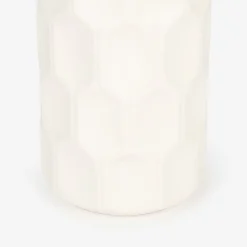 Jarrón de gres blanco Simón Ø9x31cm^Casa Viva Online