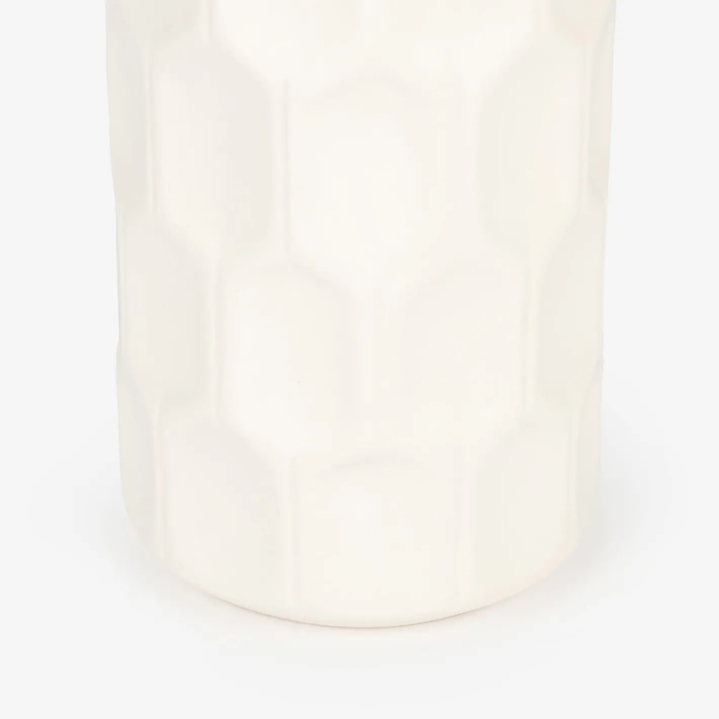 Jarrón de gres blanco Simón Ø9x31cm^Casa Viva Online