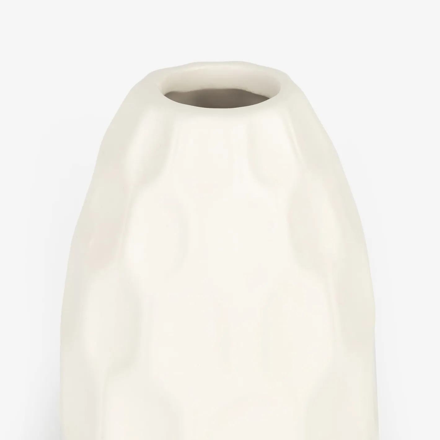 Jarrón de gres blanco Simón Ø9x19cm^Casa Viva Outlet