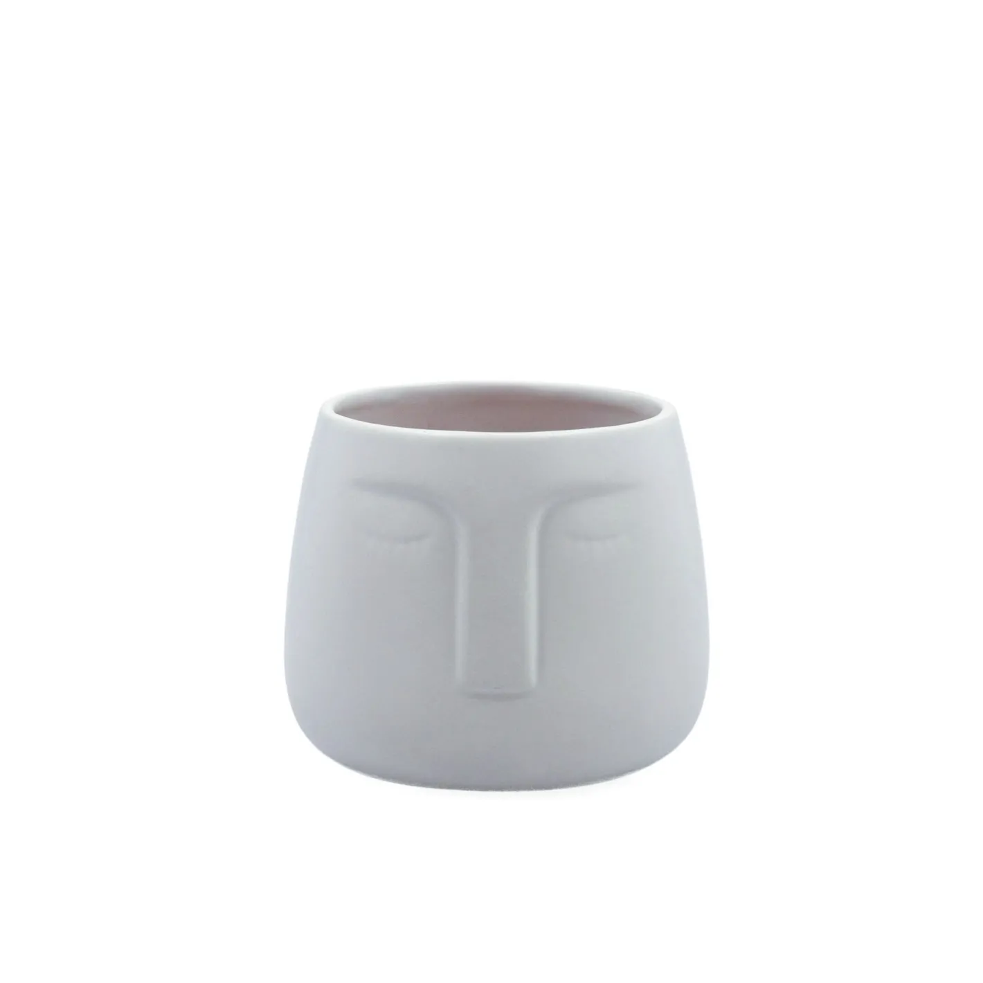 Macetero de cerámica blanco Ajanu Ø11cm^Casa Viva Hot