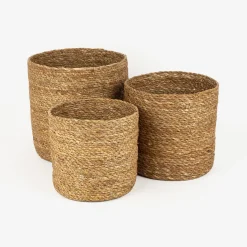 Macetero de fibras naturales Typha Misha Ø17x17cm^Casa Viva New