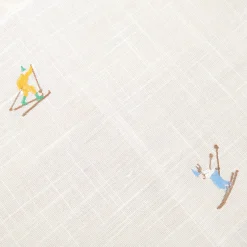 Mantel blanca bordado Esquiadores 150x250cm^Casa Viva New