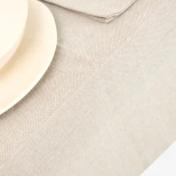 Mantel de algodón beige liso 150x200cm^Casa Viva Clearance
