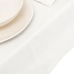 Mantel de algodón blanco Vainica Ø160cm^Casa Viva