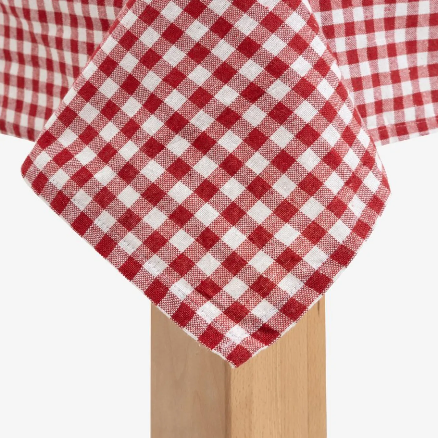 Mantel de algodón rojo Vichy 150x200cm^Casa Viva Clearance