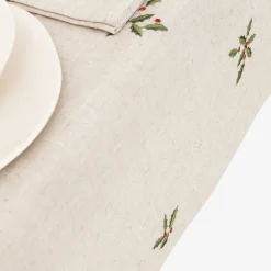 Mantel de lino beige Acebo 150x250cm^Casa Viva Outlet