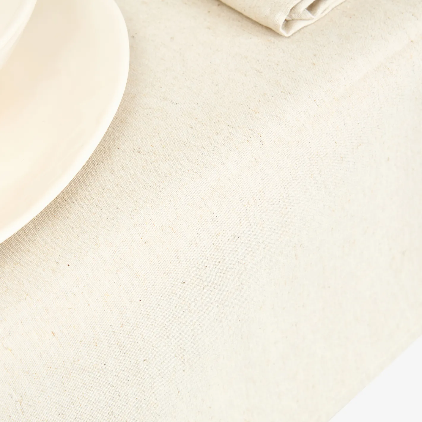 Mantel de lino beige Ador 140x140cm^Casa Viva Best