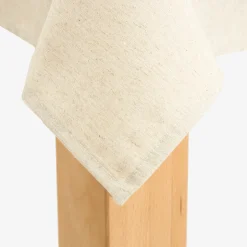 Mantel de lino beige Ador 140x140cm^Casa Viva Best