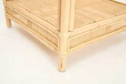 Mesa auxiliar de ratán y cristal Corvo 55x55x50cm^Casa Viva New