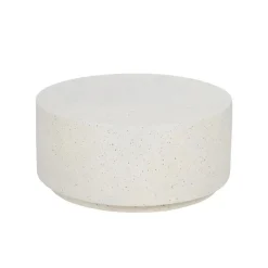 Mesa de centro de fibra de magnesio blanca Milo Ø90x40cm^Casa Viva Sale