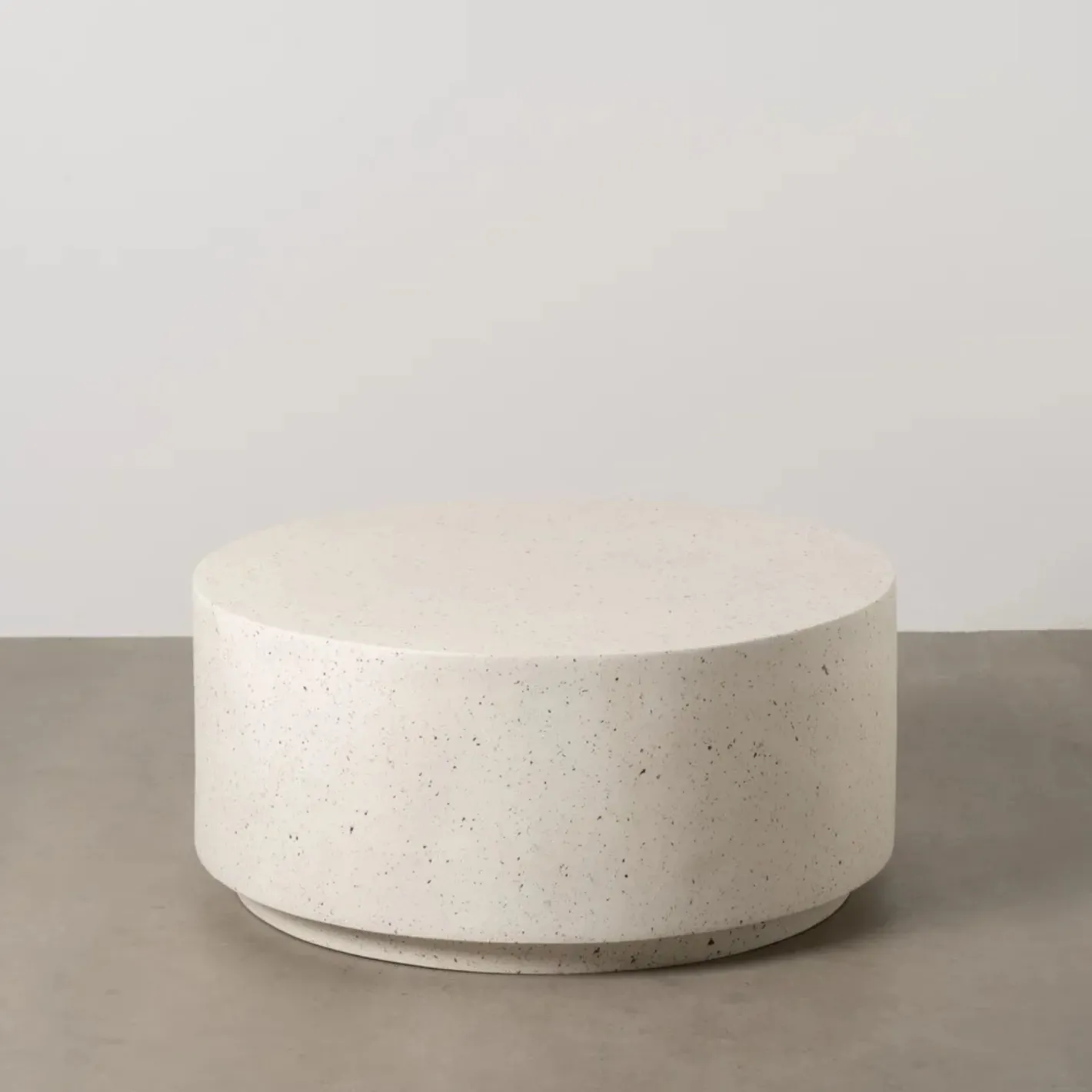 Mesa de centro de fibra de magnesio blanca Milo Ø90x40cm^Casa Viva Sale