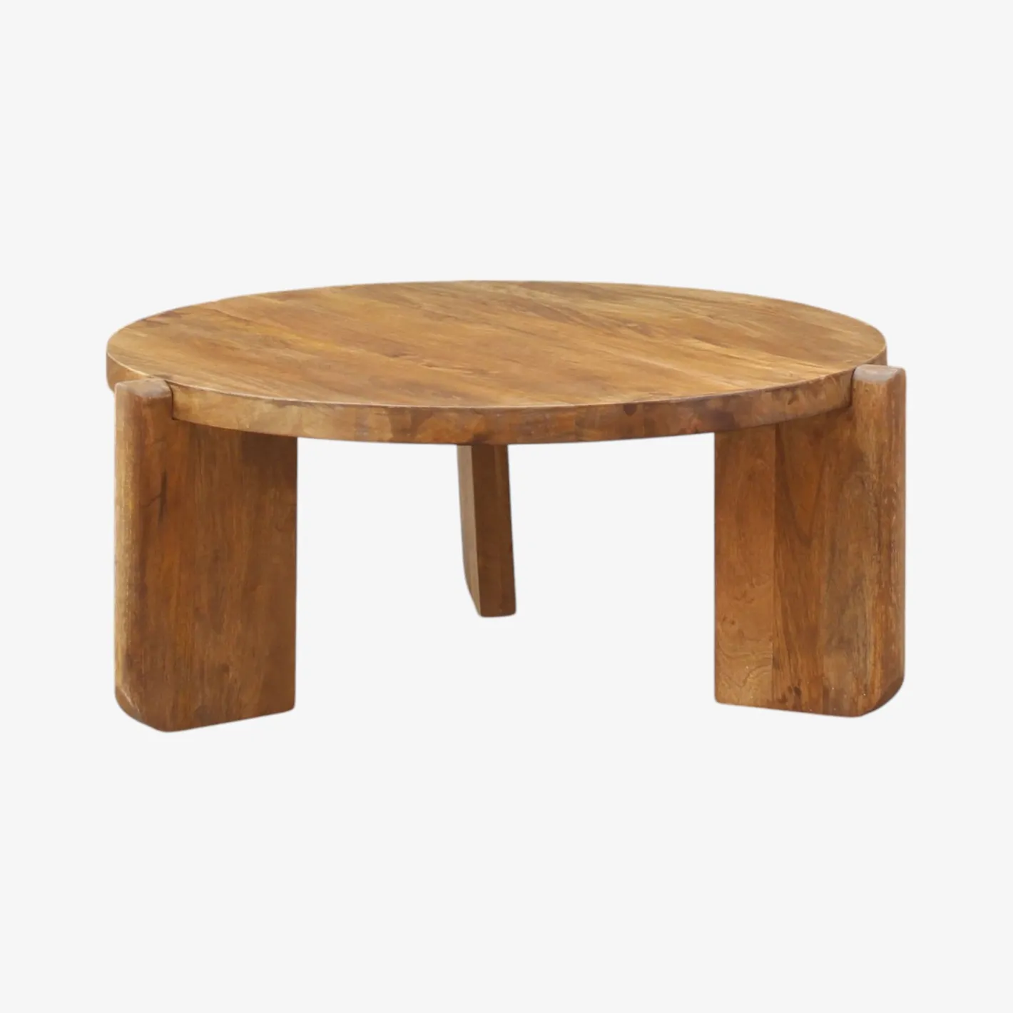 Mesa de centro de madera de mango Polanco Ø80x35cm Clau&Chloe^Casa Viva Hot