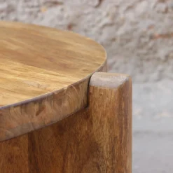 Mesa de centro de madera de mango Polanco Ø80x35cm Clau&Chloe^Casa Viva Hot