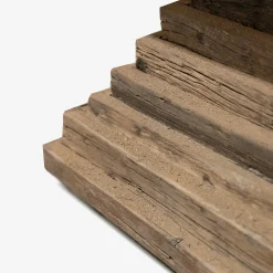 Mesa de centro de madera de olmo reciclada Pisco 100x100x45cm^Casa Viva Outlet