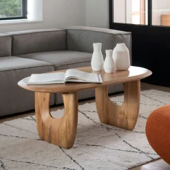 Mesa de centro de madera de mango Aero 120x70x48cm Clau&Chloe^Casa Viva Sale