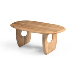 Mesa de centro de madera de mango Aero 120x70x48cm Clau&Chloe^Casa Viva Sale