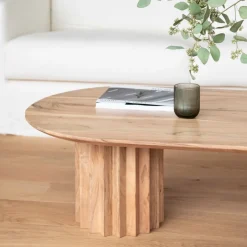 Mesa de centro de madera de acacia Mumbai 120x63x35cm Clau&Chloe^Casa Viva