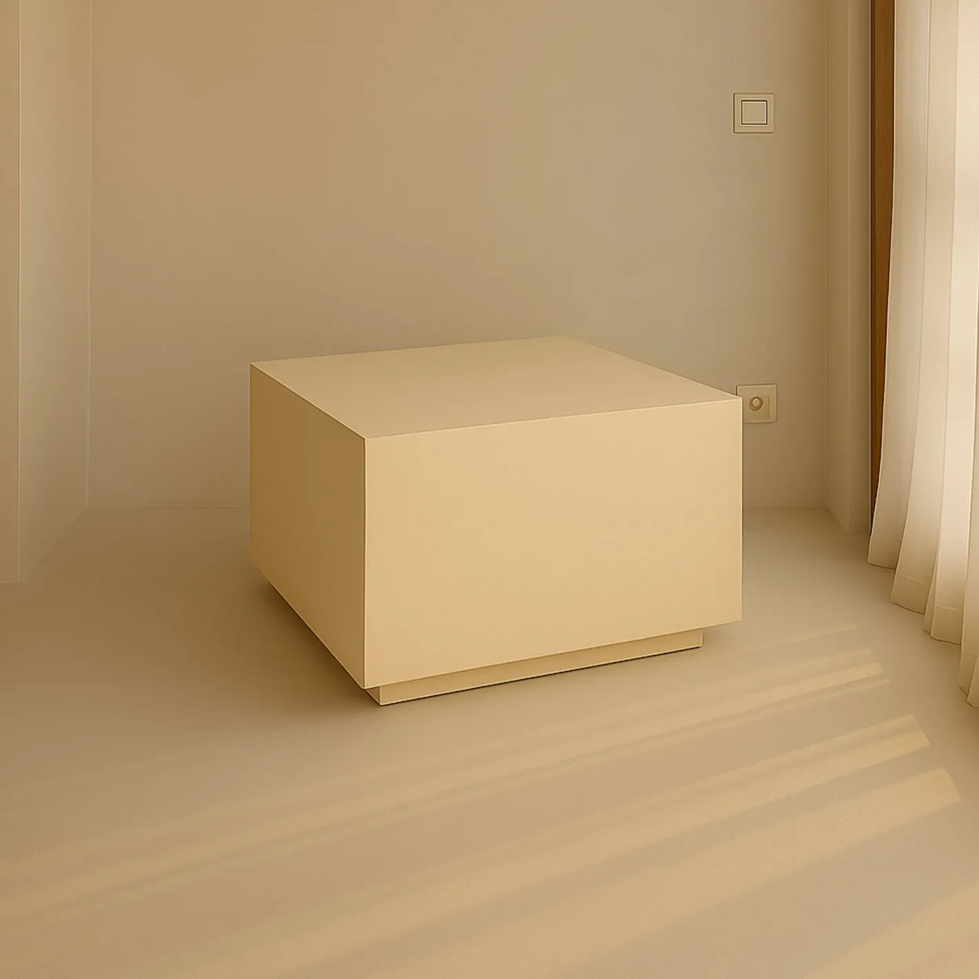 Mesa de centro de microcemento Kurli 80x80x40 Clau&Chloe^Casa Viva Online