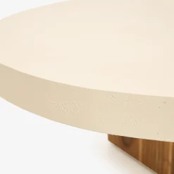 Mesa de centro de microcemento y madera de acacia Balin 105x60x30cm Clau&Chloe^Casa Viva Online