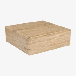Mesa de centro de mármol Travertine 54x54x19cm Clau&Chloe^Casa Viva Discount