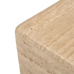 Mesa de centro de mármol Travertine 54x54x19cm Clau&Chloe^Casa Viva Discount