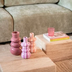 Mesa de centro de mármol Travertine 39x39x25cm Clau&Chloe^Casa Viva