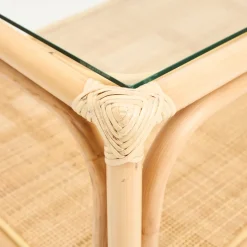 Mesa de centro de ratán y cristal Corvo 110x60x40cm^Casa Viva Hot