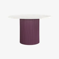 Mesa de comedor de madera de mango y mármol Zurich Ø120x76cm Clau&Chloe^Casa Viva Best
