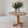 Mesa de comedor de madera de olmo Toulouse Ø120x76cm^Casa Viva Best
