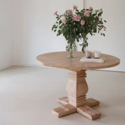 Mesa de comedor de madera de olmo Toulouse Ø120x76cm^Casa Viva Best