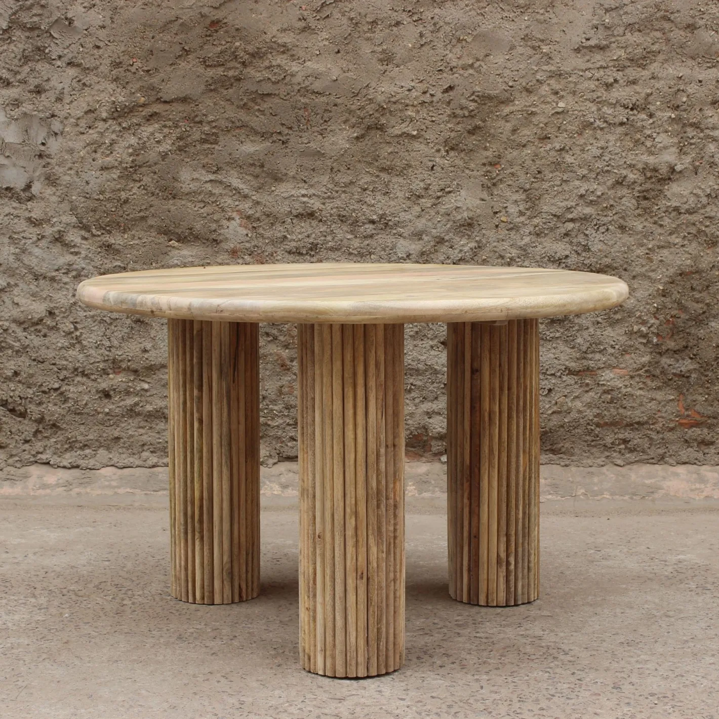 Mesa de comedor de madera de mango Singapur Ø120x76cm Clau&Chloe^Casa Viva Best