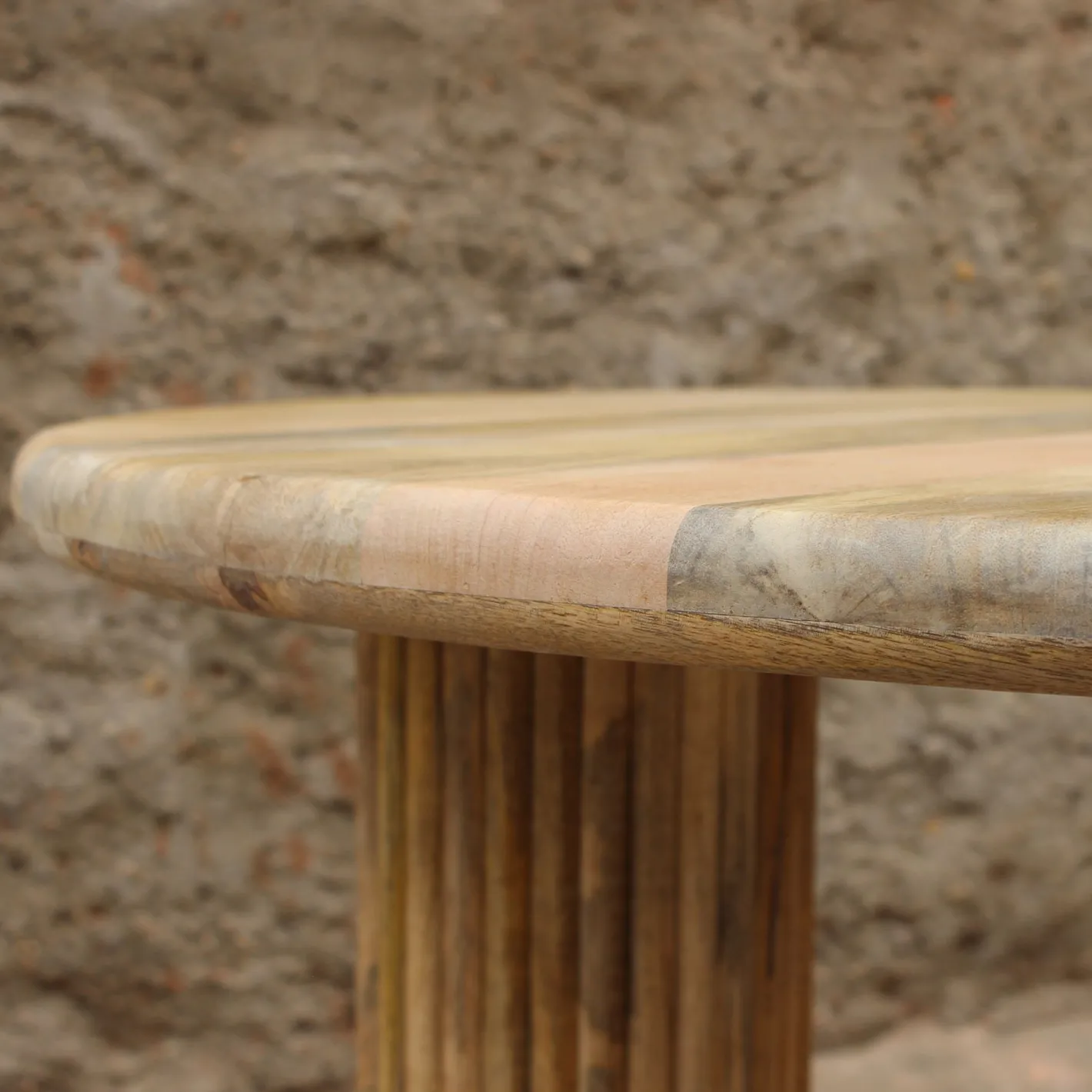 Mesa de comedor de madera de mango Singapur Ø120x76cm Clau&Chloe^Casa Viva Best