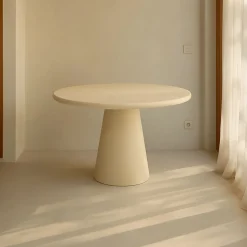 Mesa de comedor de microcemento Kurli Ø120x75cm Clau&Chloe^Casa Viva Best