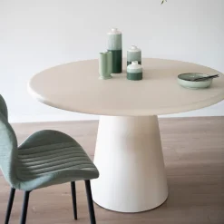 Mesa de comedor de microcemento Kurli Ø120x75cm Clau&Chloe^Casa Viva Best