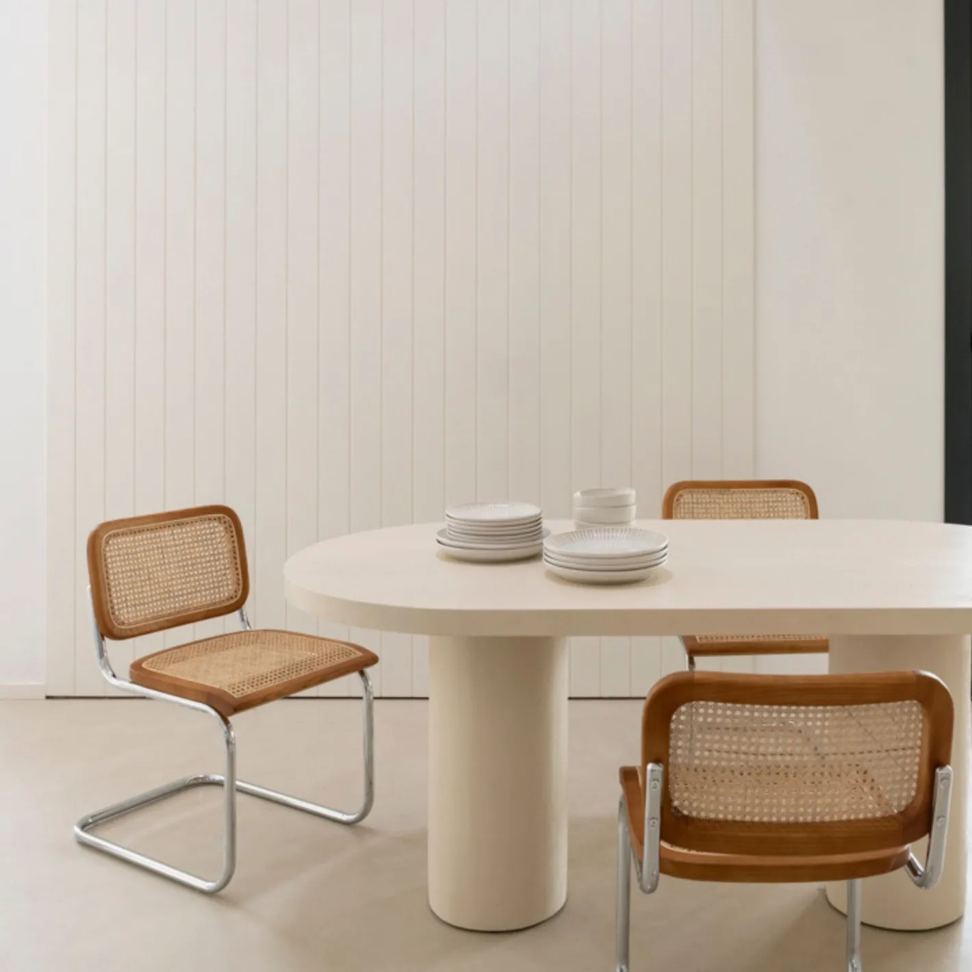 Mesa de comedor de microcemento Kurli 180x90x76cm Clau&Chloe^Casa Viva Hot