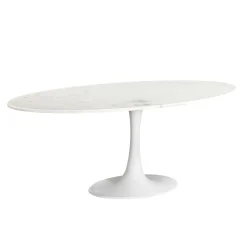 Mesa de comedor de mármol y metal Hefei 200x100x76cm Clau&Chloe^Casa Viva Outlet