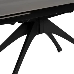 Mesa de comedor extensible de cerámica y cristal gris oscuro 180/260x90x76cm^Casa Viva Discount